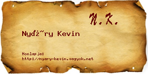 Nyáry Kevin névjegykártya